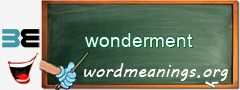 WordMeaning blackboard for wonderment